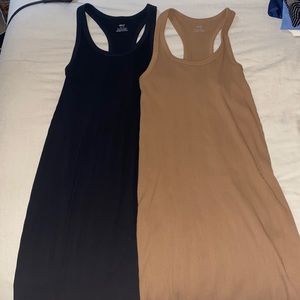 2 aerie neutral tank maxi dresses